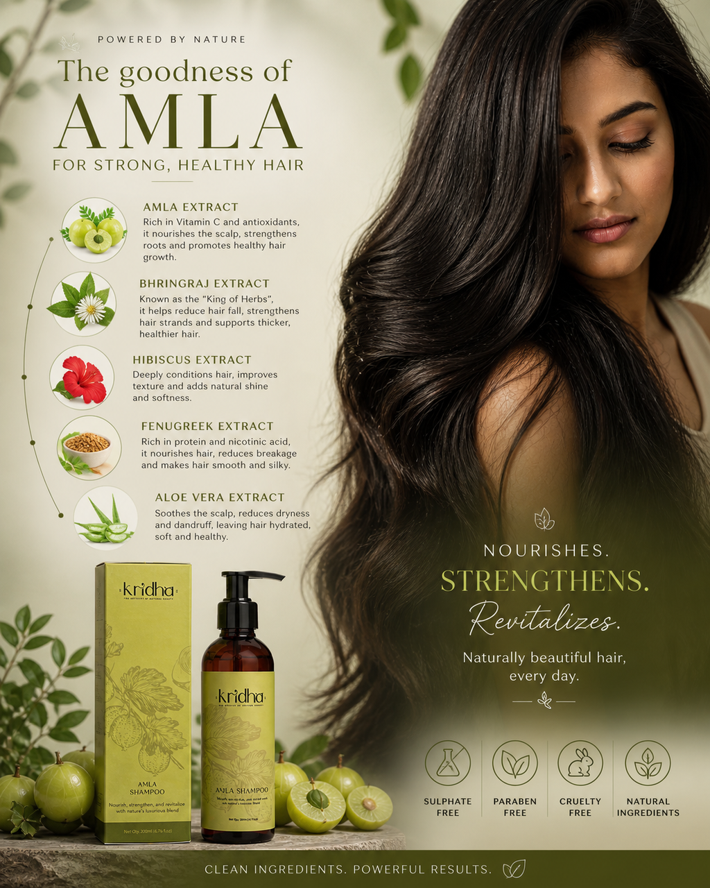 Kridha Amla Shampoo – Strength & Revitalize