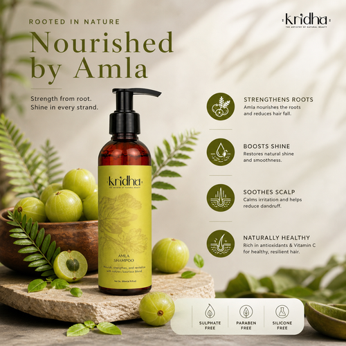 Kridha Amla Shampoo – Strength & Revitalize
